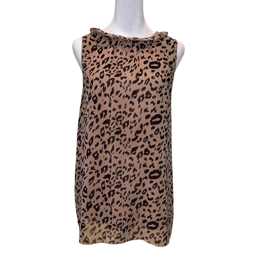 Women’s Chic Animal Print Sleeveless Blouse